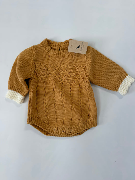 Demo Knit Romper | Mustard