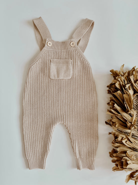 Pearl Knit Pocket Overall Romper