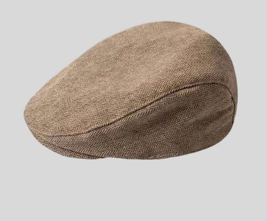 Boys Herringbone Flat Cap