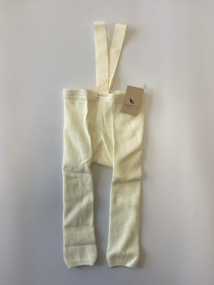 Imperfect Knit Suspender Tights | Vanilla