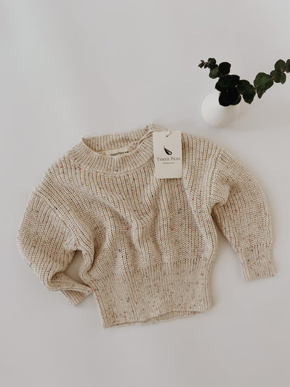 Three Peas Fleck Knit Sweater | Warm Vanilla