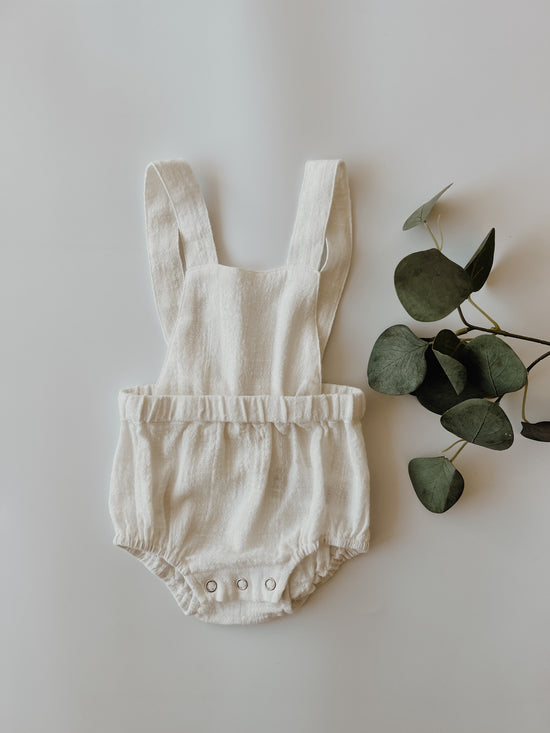 Eloise Gauze Romper | White